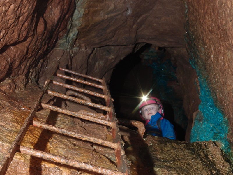 P3124077.JPG - On the way back up Blue Shaft.