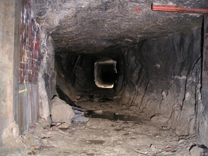 bfs_windtunnel.jpg - Looking down the wind tunnel, the iron door is on the left just by the brick work.