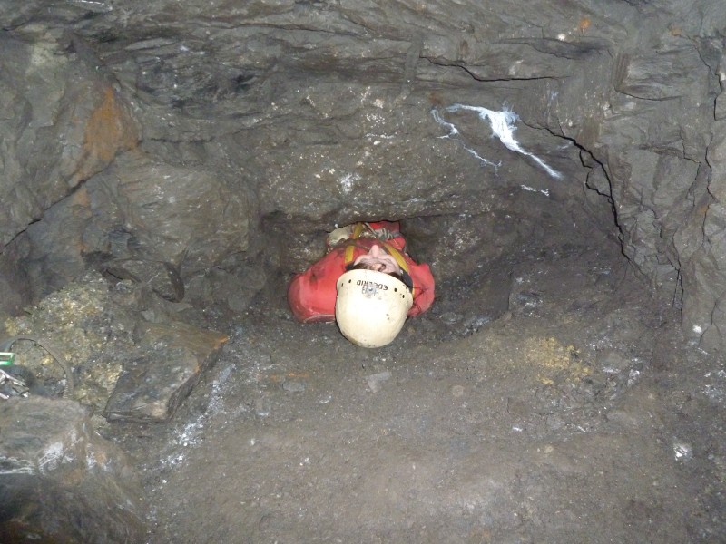 P1030725.JPG - Sal coming out of the squeeze. Photo by Karli.