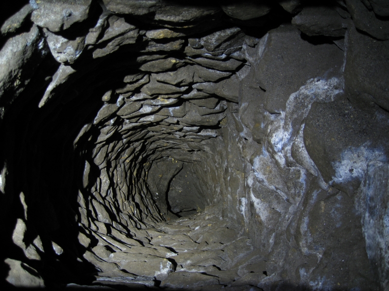 IMG_5807.JPG - Looking down an ore chute to the hopper horse level below.
