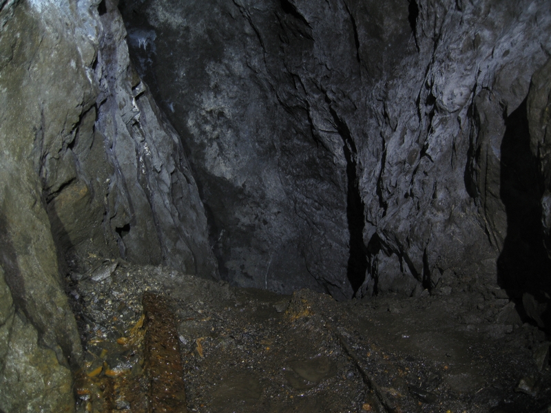 IMG_5439.JPG - Sublevel with connecting sump to the horse level, Gudhamgill Burn Cross Vein.