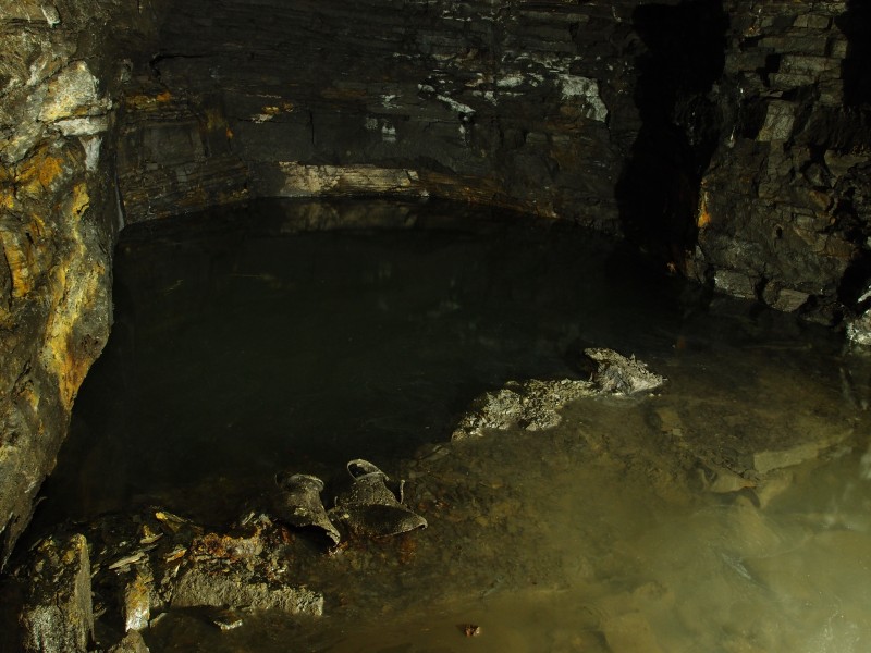 P1112258.JPG - Flooded sump and clogs.