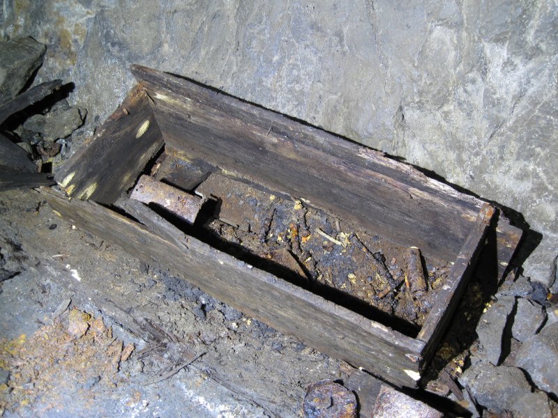 53_hbstopes_toolbox.jpg - Old explosives box, now being used to store tins and nails.