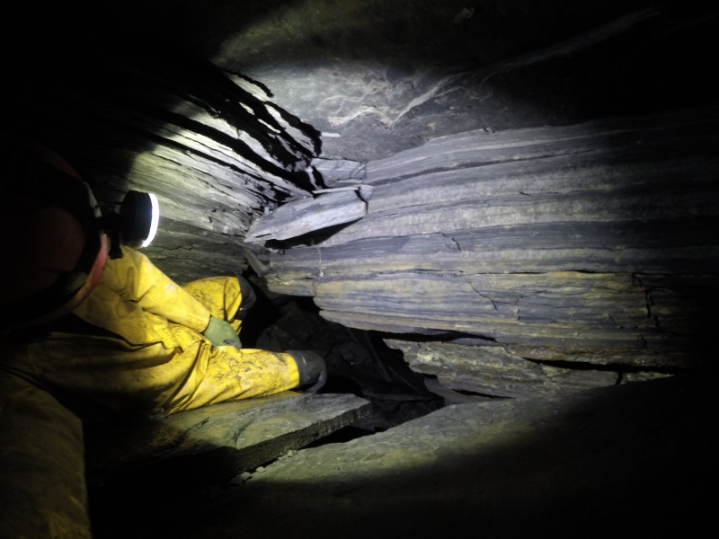 GOPR9794.JPG - Second fall, outbye. Photo by Karli.