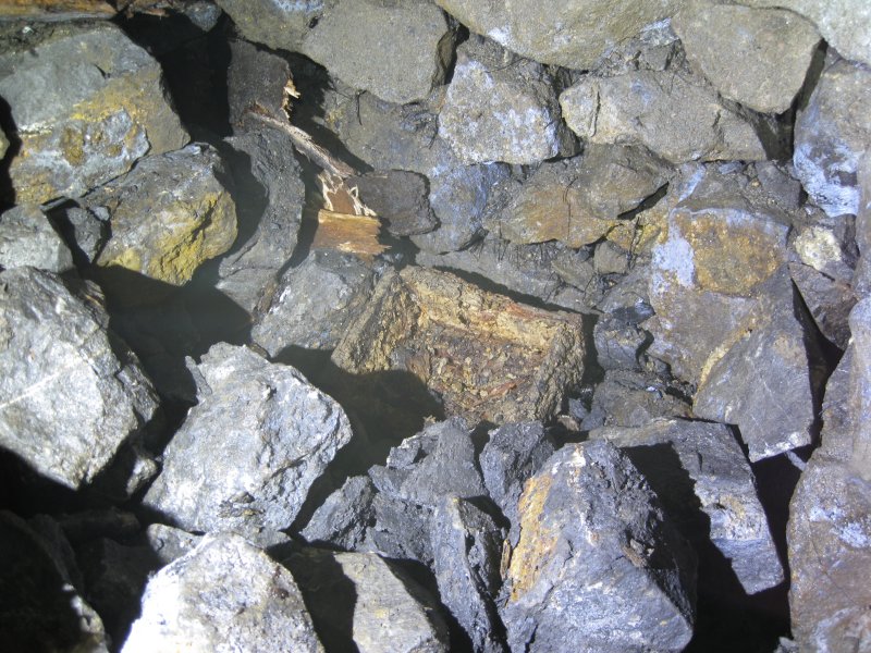 Img_3384.jpg - Wooden box amongst the deads, the new flats.