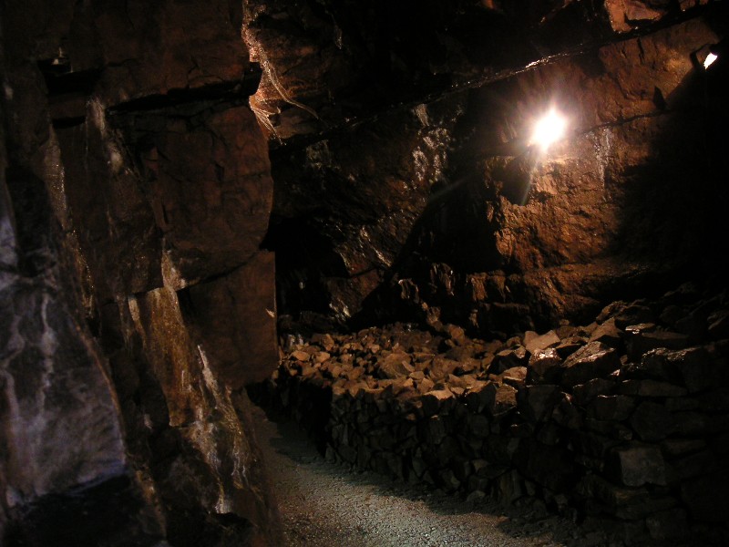 cl_caverflat4.jpg - Further along Cavern Flat, you can see waste rock stacked.