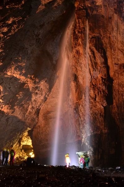 DSC_0445.JPG - Gaping Gill Chamber, looking up to the Main Shaft. Photo by Karli.