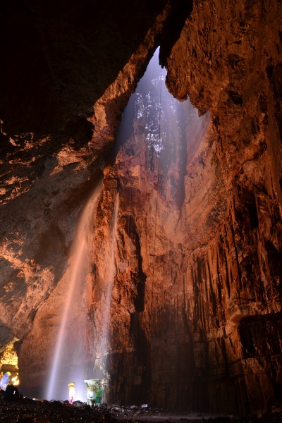 DSC_0448.JPG - Gaping Gill Chamber, looking up to the Main Shaft. Photo by Karli.