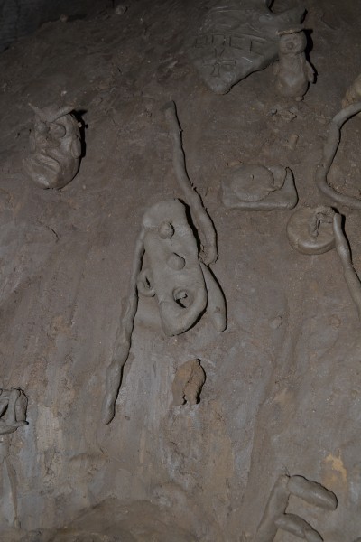 DSC_0462.JPG - Clay sculptures at the bottom of Mud Hall. Photo by Karli.