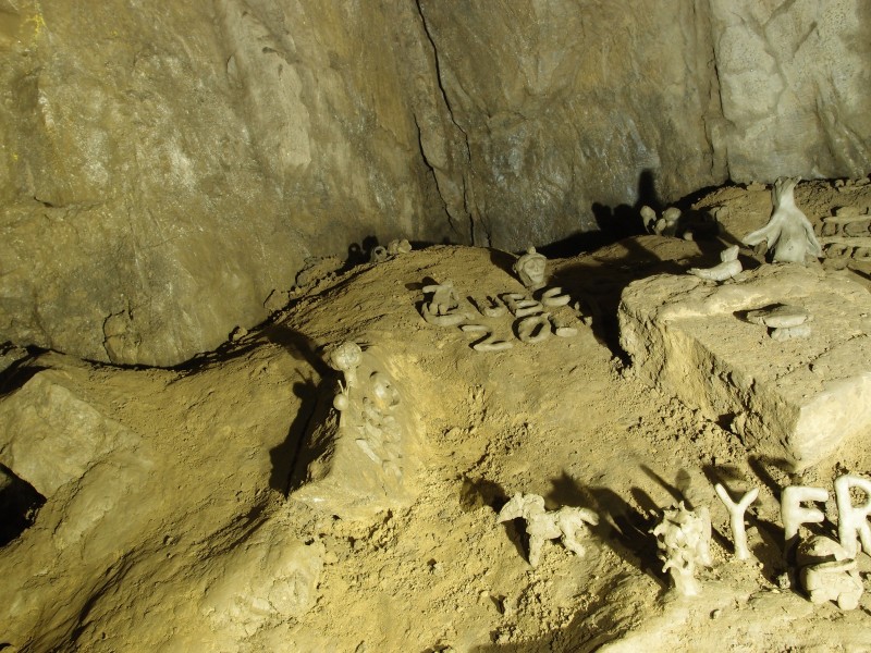 P8241481.JPG - Clay sculptures at the bottom of Mud Hall.