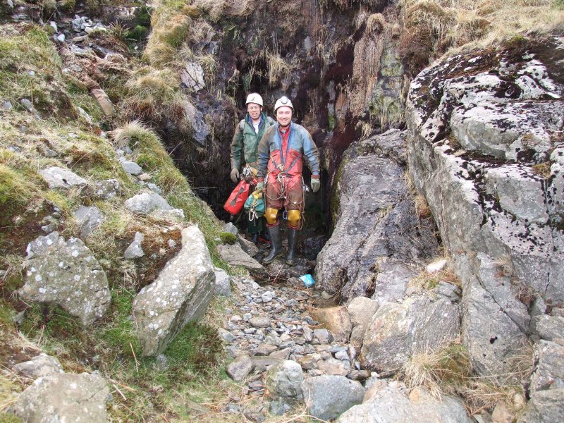 DSCF9286.jpg - Lyndon and Pete, happy to see daylight again. Photo by Paul.