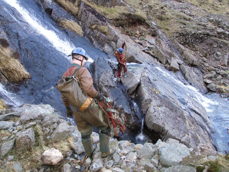 DSCF9294.jpg - A quick bath and clean up in the beck is most definitely in order. Photo by Paul.