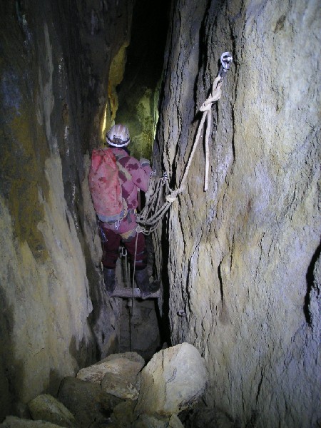 02_catstemples&lifeline.jpg - The stemples that CATMHS put in, this is also the first pitch down to Taylor's Level.