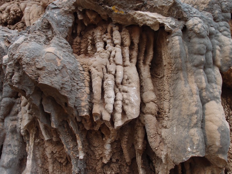P6069519.JPG - Formations in an exposed rift on the bench.