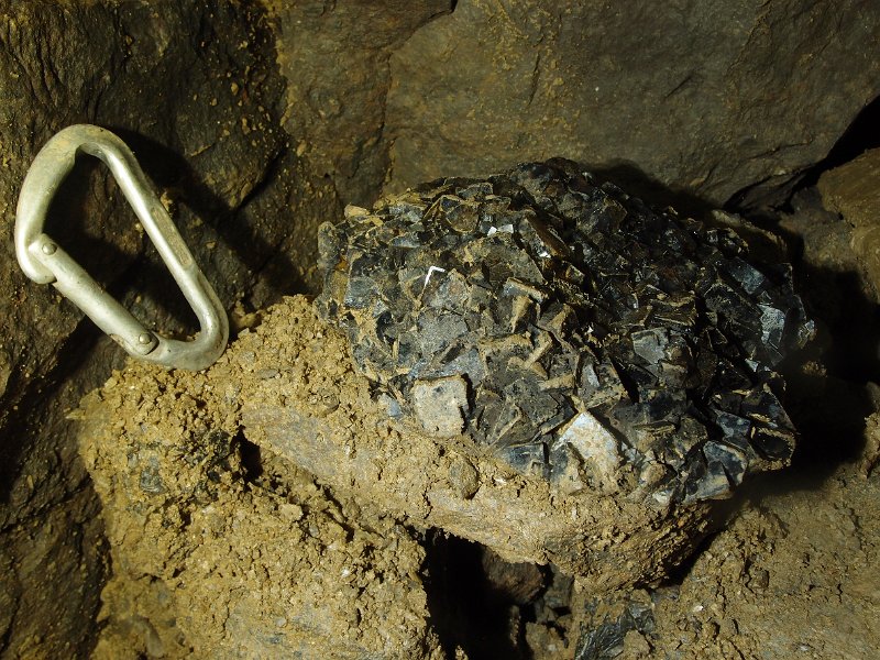 P8063942.JPG - Fluorite lump. The colour of these was purple, but the camera's white balance did not do them justice.