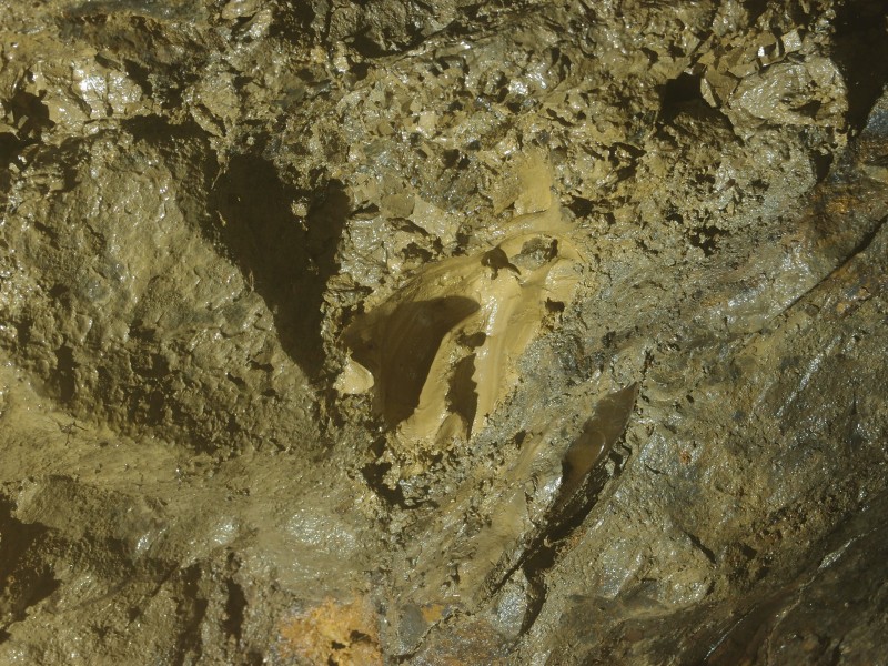 P1122304.JPG - Finger tip marks in the clay from the old miners.