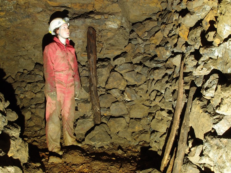 P7270390.JPG - Pack walling and upright stemples.