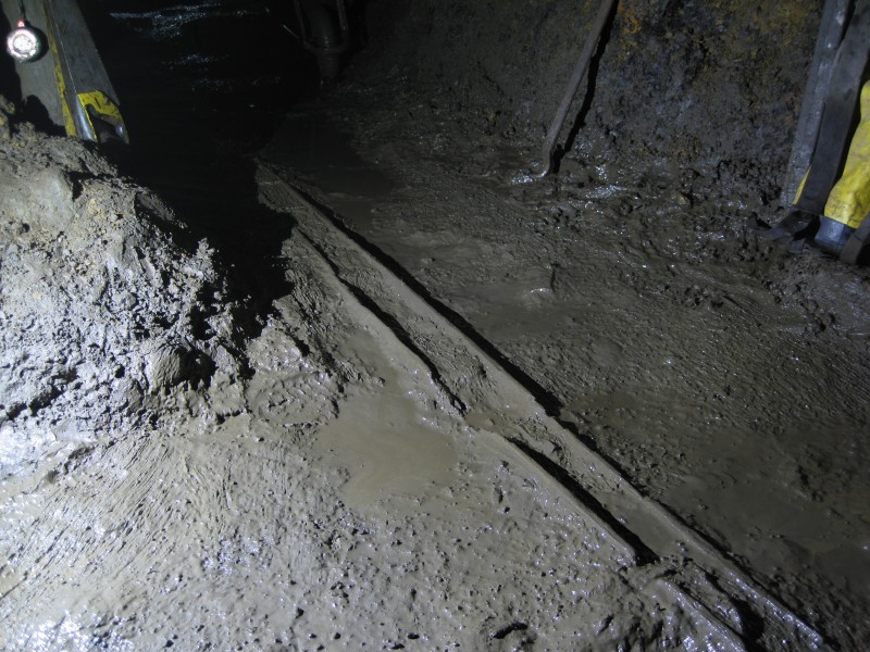 IMG_2743.jpg - The wooden leat that was discovered heading towards the shaft.