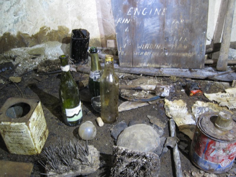 IMG_1926.jpg - Artifacts in the Smiths Shaft chamber.