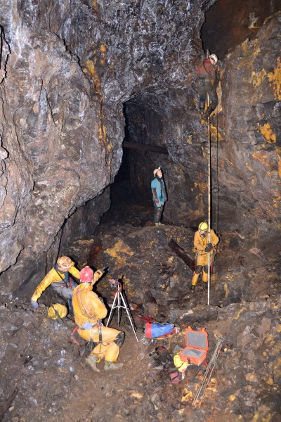 DSC_0885.JPG - First attempt at getting up into a level we spotted. Photo by Karli.