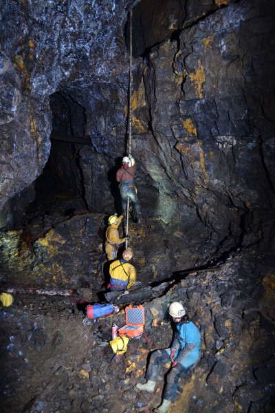 DSC_0892.JPG - Second attempt at getting up into a level we spotted. Photo by Karli.