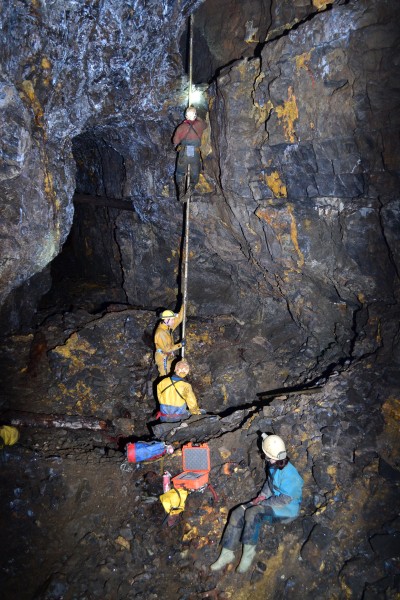 DSC_0893.JPG - Second attempt at getting up into a level we spotted. Photo by Karli.