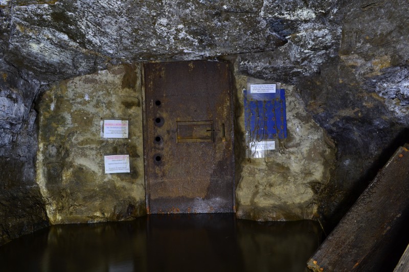 DSC_0604.JPG - Inner sanctum door and tally tags. Photo by Karli.