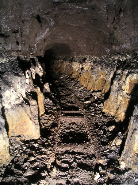 mc_woodenrails2.jpg - Along the Smallcleugh Cross Vein, wooden rails could be seen in the floor.