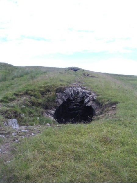 flue3.jpg - As you approach closer to the chimney the flue remains become more intact with longer covered sections surviving.
