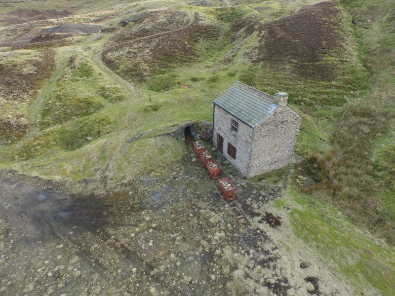 DJI_0026.JPG - View from a drone - Caplecleugh High Level and Mine Shop.