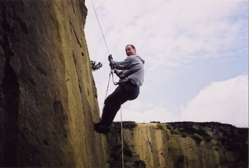 wiltonquarry3.jpg - Prusiking back up.