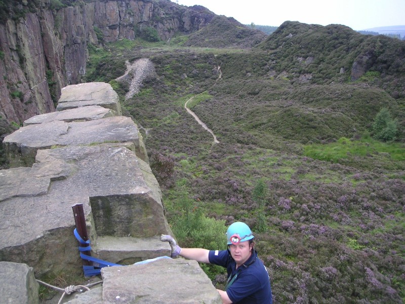 wilton1_theprow6.jpg - Charlie getting up to the top of the Prow.