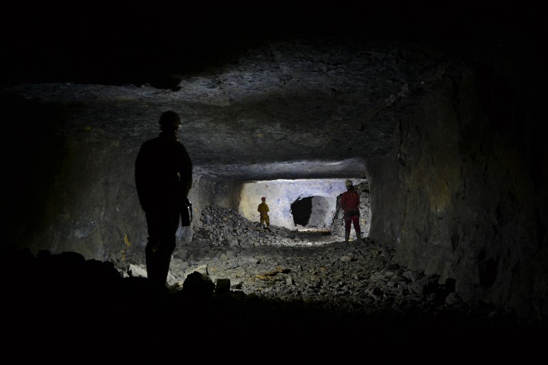 DSC_0275.JPG - Flat working in the south end of Proud's Workings. Photo by Karli.