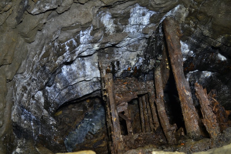 DSC_0284.JPG - Three comparment sump down to Hangingshaw Level. Photo by Karli.