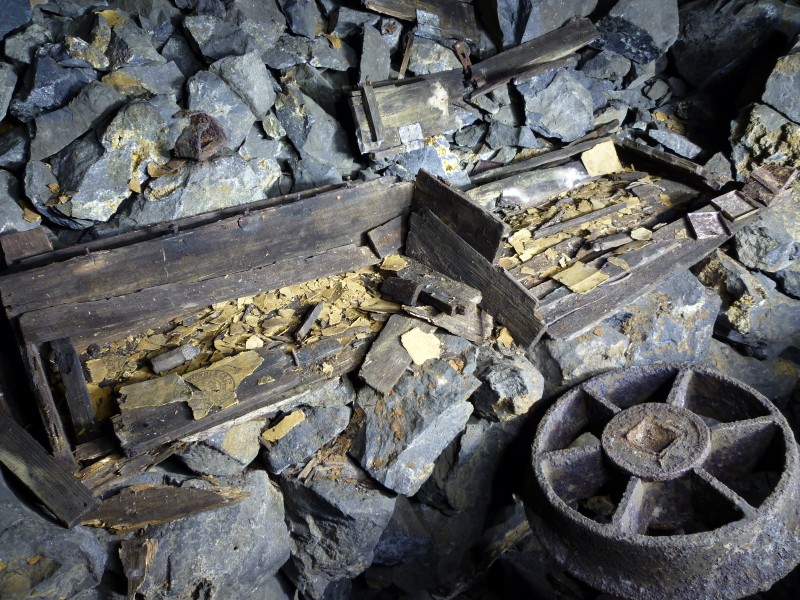 P1030661.JPG - Explosive boxes and wheel. Photo by Sal.