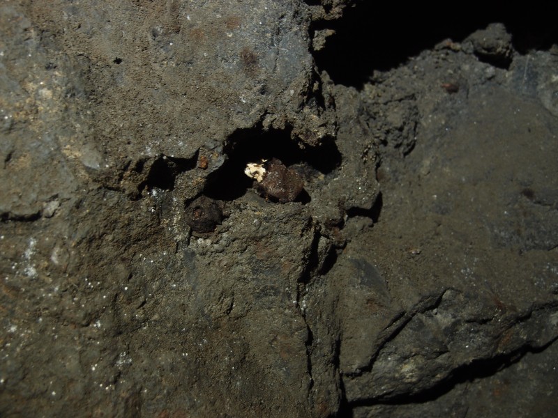 P2117983.JPG - Candle stubs in small cavities.