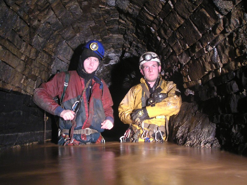 rg_hsb_passage_grouppic2.jpg - Group photograph in deepish water. I had to set he camera up with the water about 3cm below it, and then carefully wade over.