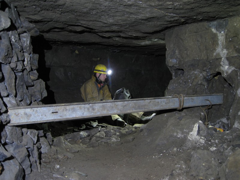 IMG_2706.jpg - The anchor point for the wire ladder to the far side of Rampgill Shaft, North String.