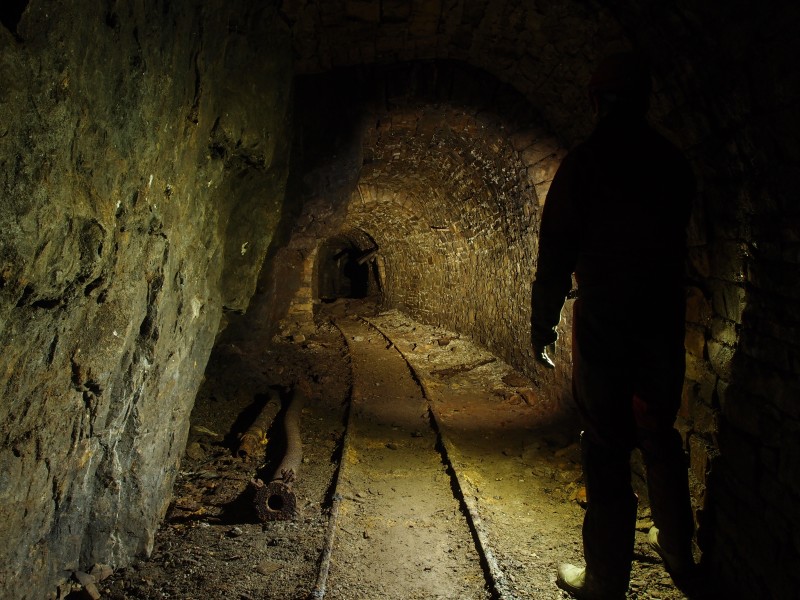 PC043122.JPG - Rampgill Vein, air pipe with flange.