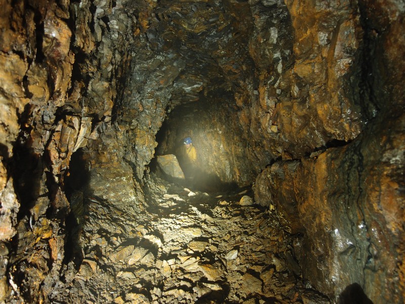 P8216661.JPG - Looking back at Ian in between the first and second sumps.