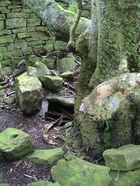 sh_lowlev_shaft2.jpg - Inside the wall the shaft can be seen. It looks like the entrance to the underground in a fairy tale, just like in the film 'Pan's Labyrinth'.
