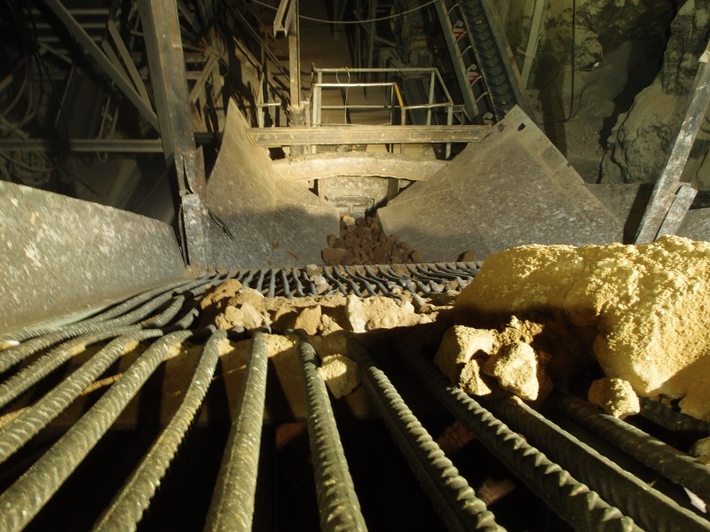 P6049447.JPG - Main hopper into the processing plant.