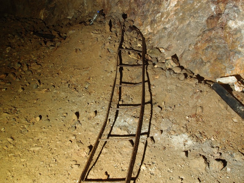 P6067743.JPG - Section of ladder and the famous not Costa bottle !
