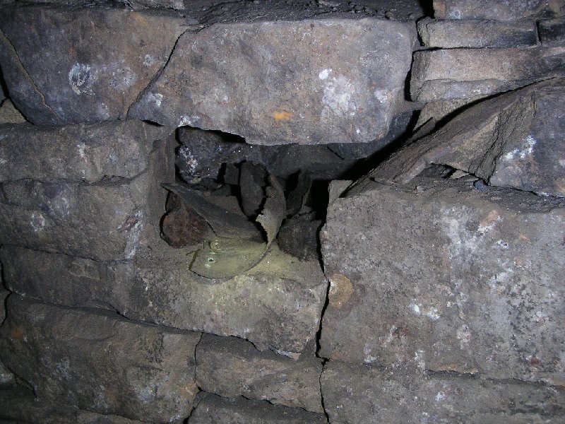 sc_clogs.jpg - Old clogs in the sub level above Carr's Cross and Longcleugh Veins.