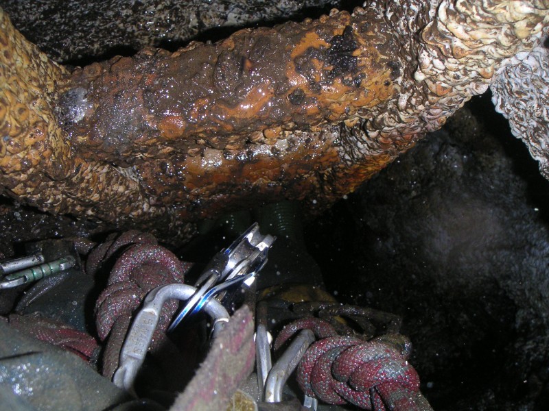 sc_24m_sublevelmanway3.jpg - View of the ladders whilst climbing back up.