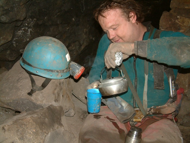 sc_wf_lunch7.jpg - Is it lunch? or a mine explorers tea party - the height of sophistication.