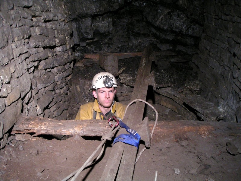 sc_letterboxsump_top1.jpg - Karli coming up out of the Letter Box sump.