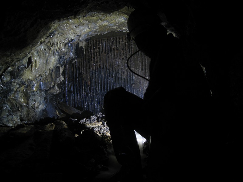 IMG_4780.JPG - The whole of the grill from inside the level, looks like something out of a sewer.