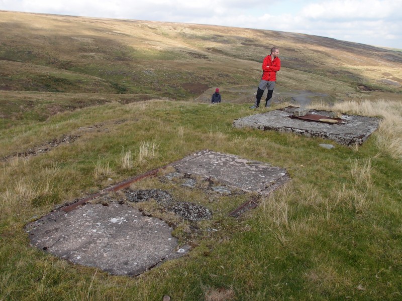 P9291654.JPG - Concrete bed for winch? at Swinhopehad Whimsey Shaft.