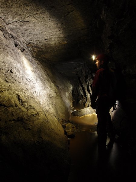 P6113811.JPG - Wellgill Cross Vein. Diagnol through of the vein very acute here.